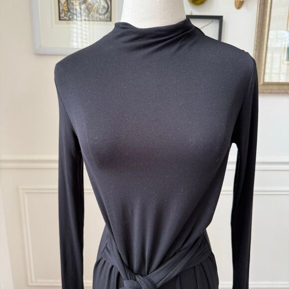 Modern Citizen Vero Tie-Front Long-Sleeve Dress Black $158 - Picture 2 of 8